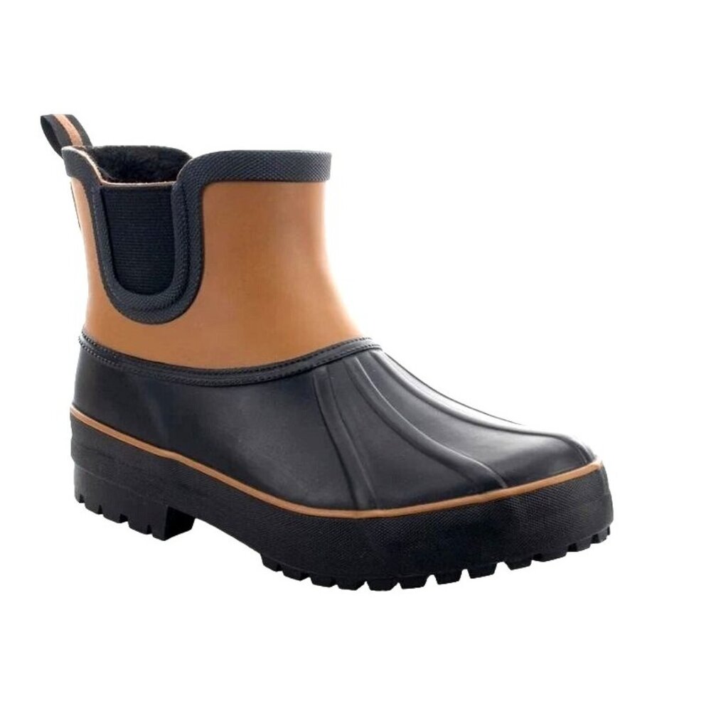 Chooka 8 Rain Boots Chelsea Duck Waterproof Outdoor Faux Fur Rubber Ankle Shoes - Picture 9 of 16